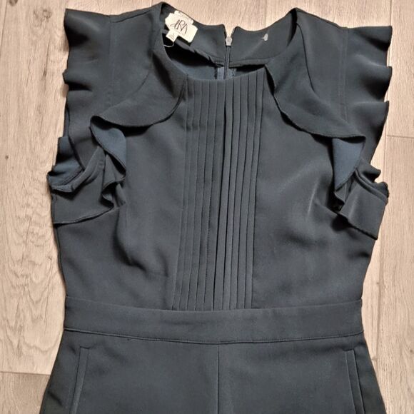 dRA By Anthropologie Kaia Wide Leg Crop Dark Green Jumpsuit Size S - Picture 5 of 9